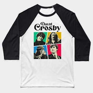 David Crosby Comics Black Baseball T-Shirt